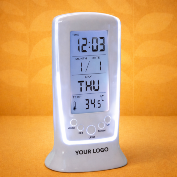 Digital clock with weather station