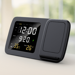 Wireless Charger with LED Clock