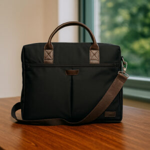 Executive Black Laptop Messenger Bag