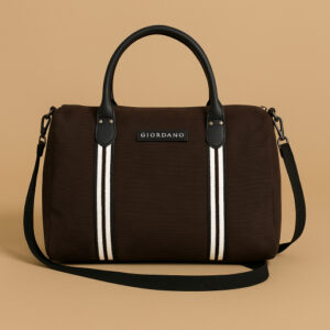 G 02 Giordano Stripes Canvas Duffle Bag 01 – Brown