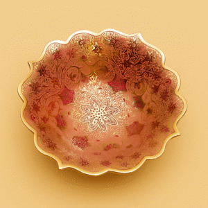 Luxury Collection – Handcrafted Brass Decorative Bowl (Royal Bloom Edition)