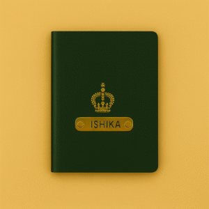 Personalized Royal Edition Softbound Notebook – Green & Gold