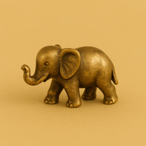 Antique Brass Elephant Figurine – Prosperity Edition