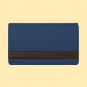 Giordano Bi-Tone Premium Card Holder – Blue & Brown Edition