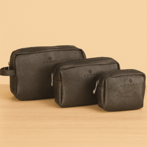 Premium Leather Travel Pouch Set