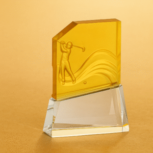 Golden Swing Crystal Golf Trophy