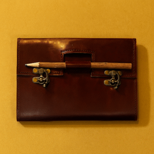 Luxury Collection – Vintage Leather Diary with Wooden Pencil
