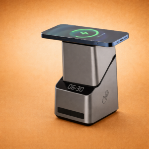 3-in-1 Wireless Charging Stand with Digital Clock – Smart Desk Charger