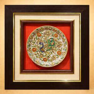 Marble Gold Plated 24KT Work With Framed