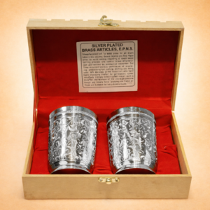 Silver Plated Glass Set 2 Pcs
