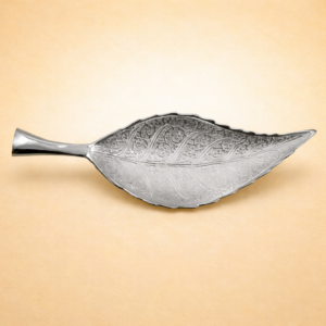 Handicraft Brass Silver Plated Leaf 10 Inch