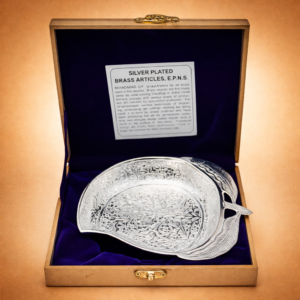 Silver Plated Leaf Mango - 6 Inch