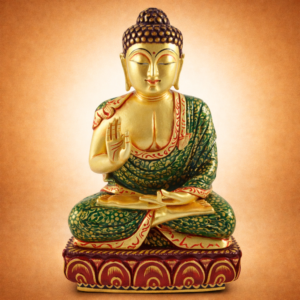 HANDICRAFT BUDDHA PAINTED 8 INCH