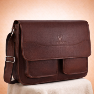 Premium Leather Messenger Bag – Model #MB218