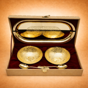 Brass Bowl 5 Pc Set Gold Plated