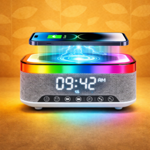 Voltix Wireless Charging Bluetooth Speaker with RGB Lamp