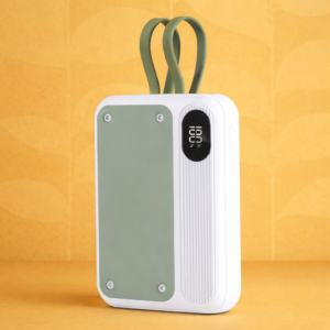 ZapX 10 Mini: 10,000 mAh Power bank with Display & In-Built Cables | 22.5W Fast charging | Supports Qualcomm 3.0 + PD charging | Dual USB output & inputs