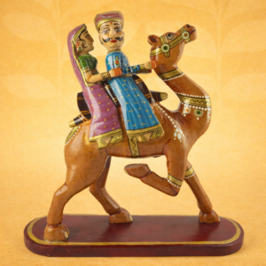 HANDICRAFT WOODEN CAMEL PAINTING 10 INCH