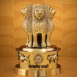 Brass Ashok Stambh (Lion Capital of Ashoka) – 5 Inch
