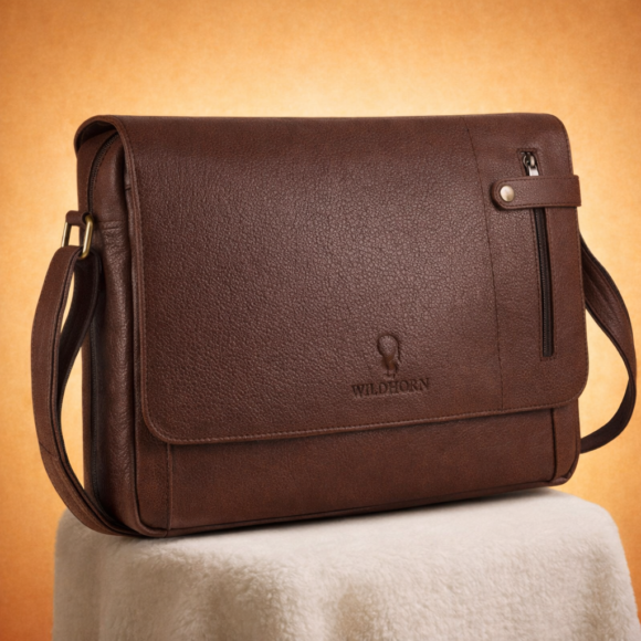 MB570 Leather Messenger Bag