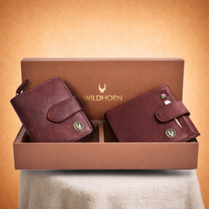 Genuine Leather Wallet Gift Set – Model #WHLW1012+2096