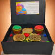 Wooden 3 Jar Rotator in Premium Box - Holi Hampers