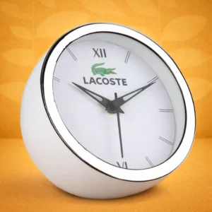 Table clock with silver ring