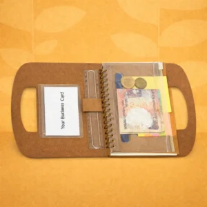 Writing buddy: Diary with pen, wallet, sticky pads and carrying handle (60 sheets)