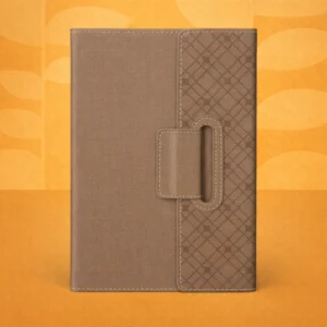 FoldBook Nook: A5 Notebook with magnetic flap closure | Pattern design on Flap | A5 size | With memorandum & Bookmark ribbon