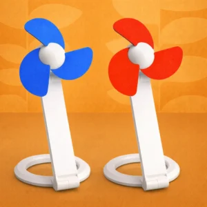 Folding Table USB fan with safety blades and USB cable