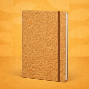 Cork Eco friendly A5 notebook with Memorandum & Edge coloring | Elastic Fastener | 80 gsm sheets | 192 pages