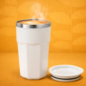 Hexa : Tall sipper mug with Stainless steel inside | Capacity 375ml approx