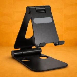 Flexo: Folding Metal Mobile Stand for Smartphones and Tabs | Folds completely to take minimal space | 3 fold style with double angle adjustment