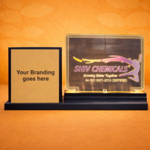 Wooden Pen Stand with LED Photo Frame