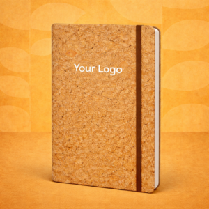 Cork Eco friendly A5 notebook with Memorandum & Edge coloring | Elastic Fastener | 80 gsm sheets | 192 pages