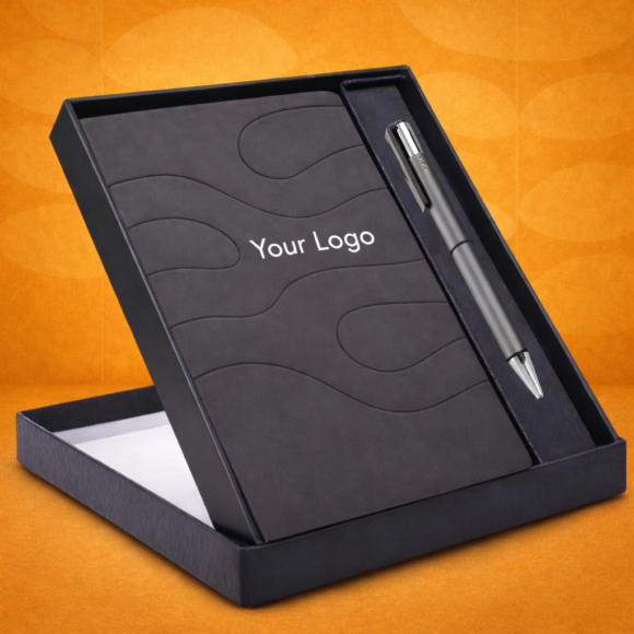 Elegant personalized gift set on orange Elegant personalized gift set on orange