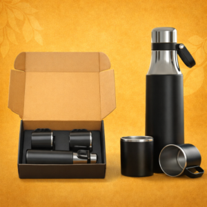 Vacuum Flask Set with 2 Stainless Steel Cups